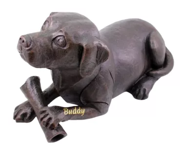 Beispiel Folienbeschriftung Glitzer-Schatteneffekt, Glitzer in goldfarben, Schatten schwarz auf Labrador Art. Nr. 809004