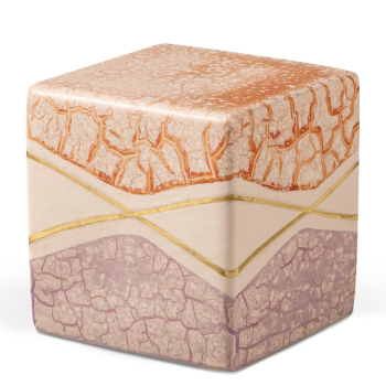 Preview: Design-Würfelurne creme