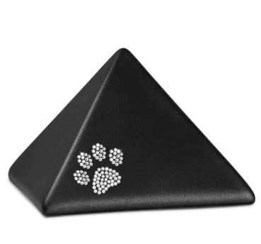 Tierurne Pyramide Kristallpfote schwarz