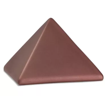 Tierurne in Pyramidenform rubin