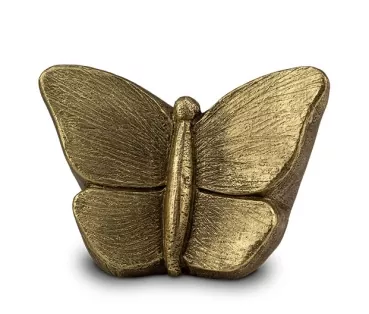 Tierurne in Schmetterlingsform goldfarben 0,80 Liter