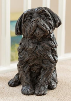 Preview: Kunstharzurne Shih Tzu Frontansicht