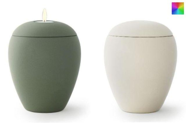 Preview: Tierurne Siena samt, mit/ohne Erinnerungslicht, versch. Farben und Größen