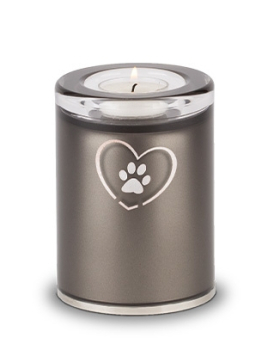 Preview: Tierurne aus Glas grau 0,4 Liter