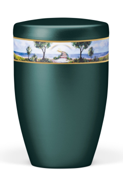 Preview: Tierurne Dekorband Regenbogenbrücke petrol