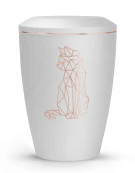 Preview: Tierurne Edition Karat Katze weiß