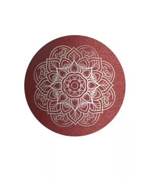 Tierurne Mandala rubin, Deckelansicht ohne Kristalle