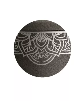 Tierurne Mandala schwarz, Detailansicht Mandala-Motiv