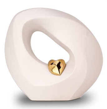 Preview: Tierurne Gedenken mit Deko-Herz, versch. Farben und Größen