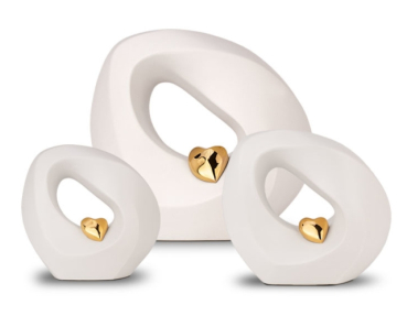 Preview: Tierurne Gedenken weiß Größenübersicht