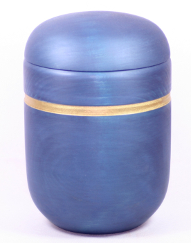 Preview: Tierurne Holz, Linde blau gewachst, Einzelstück, 1,5 Liter