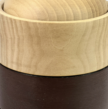 Preview: Tierurne Holz Farbmuster dunkelbraun