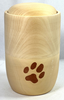 Preview: Tierurne Holz Tatze in braun