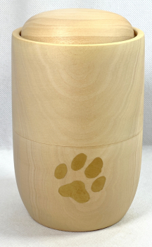 Preview: Tierurne Holz Tatze in goldfarben