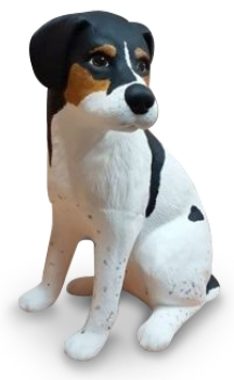 Preview: Hund sitzend nach Fotovorlage