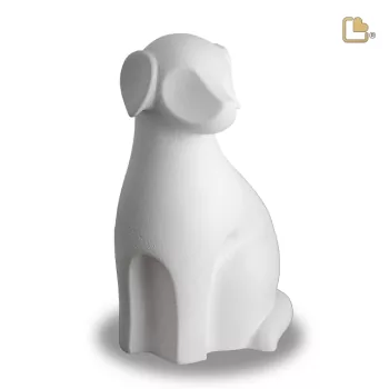 Tierurne Hund Keramik in weiß