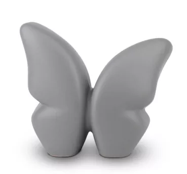 Tierurne Keramik Schmetterling in grau