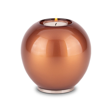 Preview: Tierurne Kerze braun