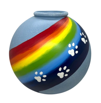 Preview: Tierurne Kugel Regenbogen Ansicht von vorne