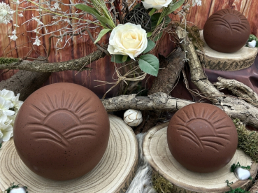 Preview: Tierurne Kugel Sonne Größenübersicht braun