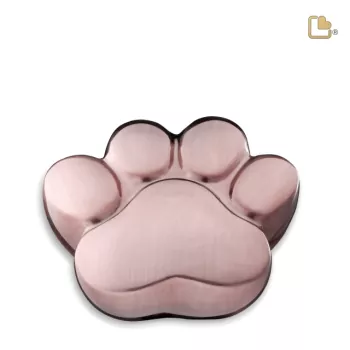 Tierurne Pfote Metall roségoldfarben