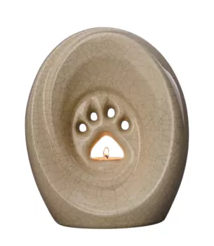 Tierurne Tatze Licht beige