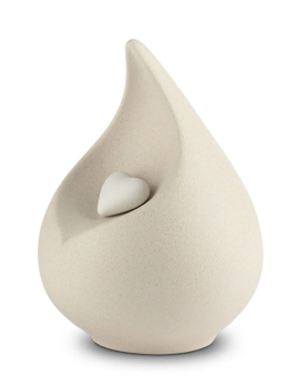 Preview: Tierurne Tropfen Feinsteinzeug in beige