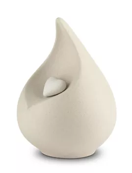 Tierurne Tropfen Feinsteinzeug in beige