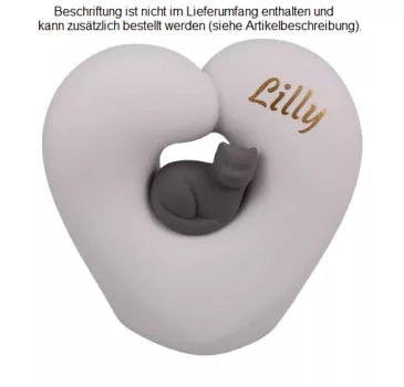 Beispiel einer Folienbeschriftung mit Namen in goldfarben
