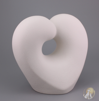 Preview: Tierurne Herz Umarmung weiß Ansicht seitlich