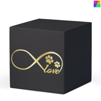 Preview: Würfelurne Stahl, Love Unendlich, versch. Farben und Größen