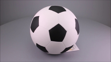 Preview: Produktvideo Tierurne Fußball 2,0 Liter, weiß-schwarz