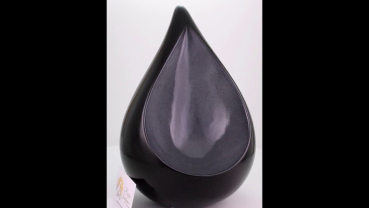 Preview: Produktvideo Urne Tropfen Farbe schwarz, 3,4 Liter