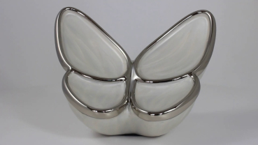 Preview: Produktvideo Urne Schmetterling Butterfly, 0,4 Liter, weiß