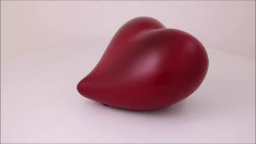 Preview: Produktvideo Tierurne Herz aus Keramik rot schattiert 1,25 Liter