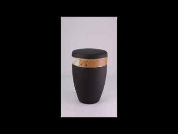 Preview: Produktvideo Tierurne Zierband Tierpfötchen am Strand anthrazit-velours 2,0 Liter