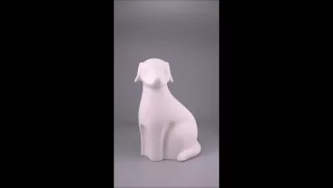 Produktvideo Tierurne Hund Keramik in weiß