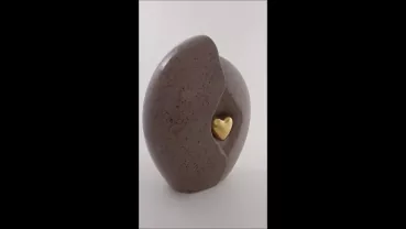 Produktvideo Keramikurne glänzendes Herz, Farbe: braun/beige, 2,2 Liter