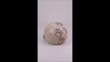 Preview: Produktvideo Tierurne Kugel 4 Pfoten 0,45 Liter creme