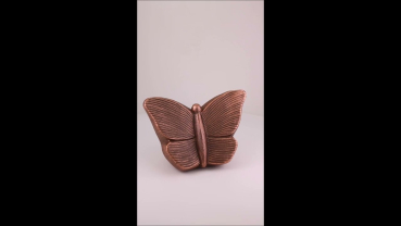 Preview: Produktvideo Tierurne in Schmetterlingsform bronze 0,8 Liter