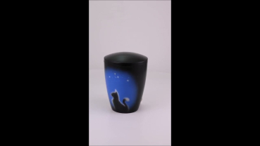 Preview: Produktvideo Tierurne Airbrush Katze Sternenhimmel