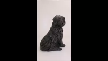 Produktvideo Kunstharzurne Shih Tzu-Skulptur