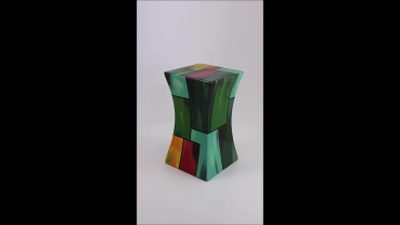 Preview: Produktvideo Design Glasfaserurne Diabolo bunt