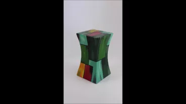 Produktvideo Design Glasfaserurne Diabolo bunt