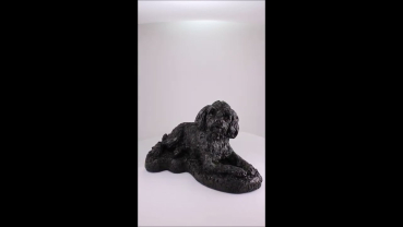 Preview: Produktvideo Kunstharzurne Cockapoo-Skulptur