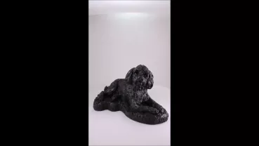 Produktvideo Kunstharzurne Cockapoo-Skulptur
