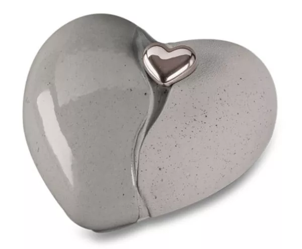Keramiktierurne Herz gebrochen, magnetisches Dekoherz, versch. Farben und Größen