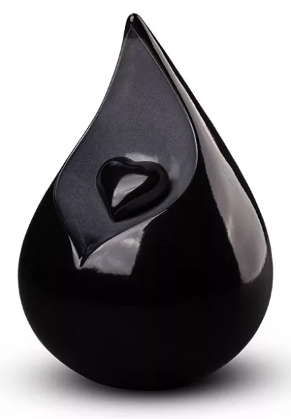 Tierurne Tropfen mit Herz, versch. Farben und Größen