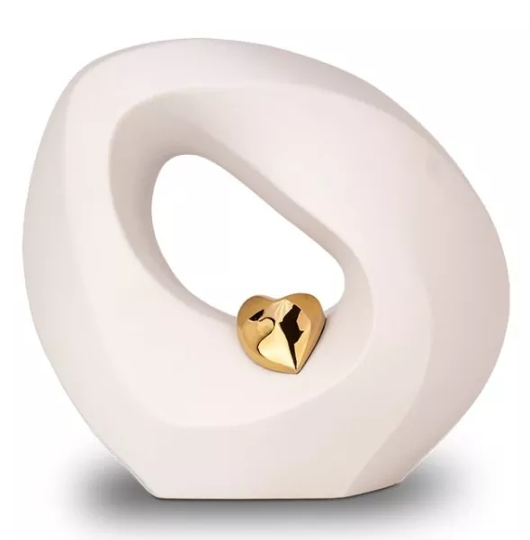 Tierurne Gedenken mit Deko-Herz, versch. Farben und Größen