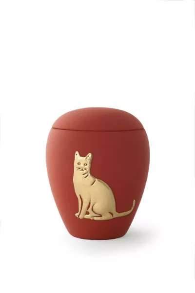 Keramikurne für Katzen, Siena, rubin